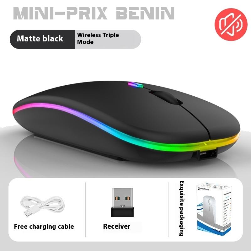 Souris Silicone sans fil Retro éclairé Rechargeable